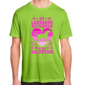 Labrador Retriever Valentines Day Dog Lover Gift Adult ChromaSoft Performance T-Shirt