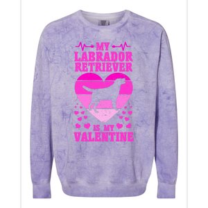 Labrador Retriever Valentines Day Dog Lover Gift Colorblast Crewneck Sweatshirt