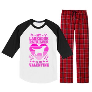 Labrador Retriever Valentines Day Dog Lover Gift Raglan Sleeve Pajama Set