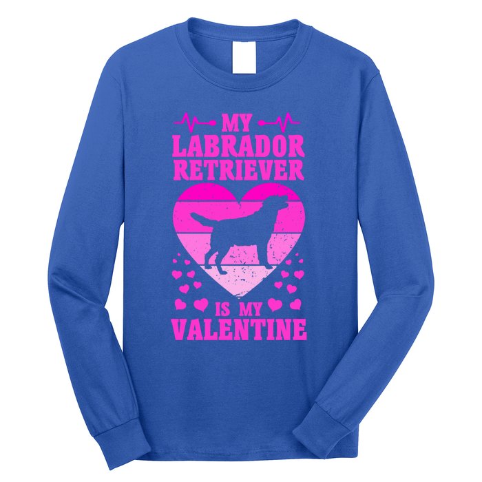 Labrador Retriever Valentines Day Dog Lover Gift Long Sleeve Shirt