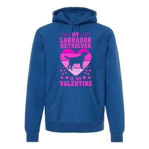 Labrador Retriever Valentines Day Dog Lover Gift Premium Hoodie