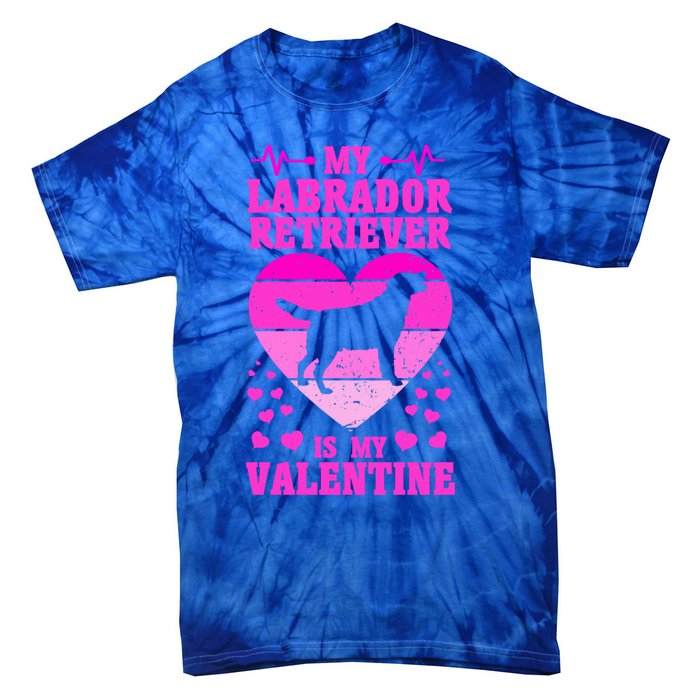 Labrador Retriever Valentines Day Dog Lover Gift Tie-Dye T-Shirt