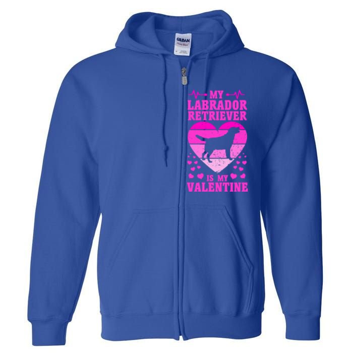 Labrador Retriever Valentines Day Dog Lover Gift Full Zip Hoodie