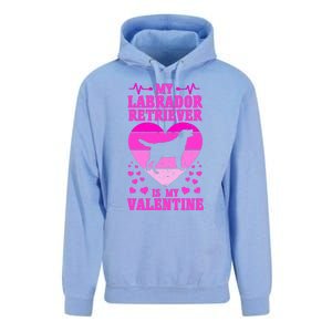 Labrador Retriever Valentines Day Dog Lover Gift Unisex Surf Hoodie