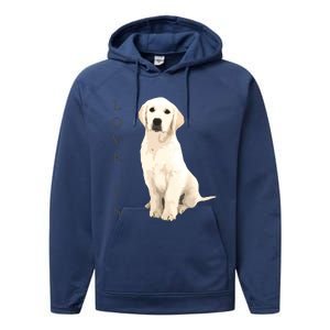 Labrador Retriever Women Men Kids White Lab Dog Mom Performance Fleece Hoodie