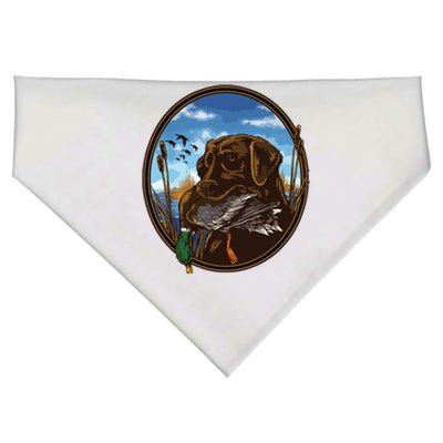 Labrador Retriever With Mallard Duck Hunting USA-Made Doggie Bandana