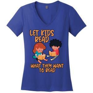 Let Read What They Want To Read Cool Gift Women's V-Neck T-Shirt