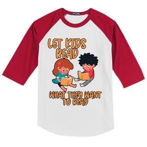 Let Read What They Want To Read Cool Gift Kids Colorblock Raglan Jersey