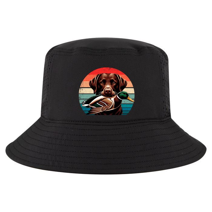 Labrador Retriever With Mallard Duck Hunting Gift Cool Comfort Performance Bucket Hat