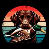 Labrador Retriever With Mallard Duck Hunting Gift Sustainable Bucket Hat