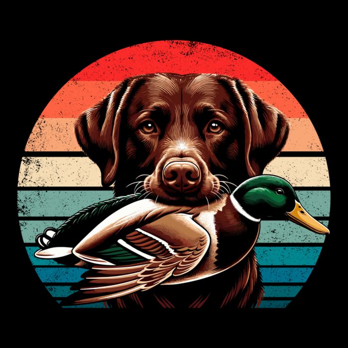 Labrador Retriever With Mallard Duck Hunting Gift Sustainable Bucket Hat