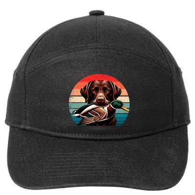 Labrador Retriever With Mallard Duck Hunting Gift 7-Panel Snapback Hat