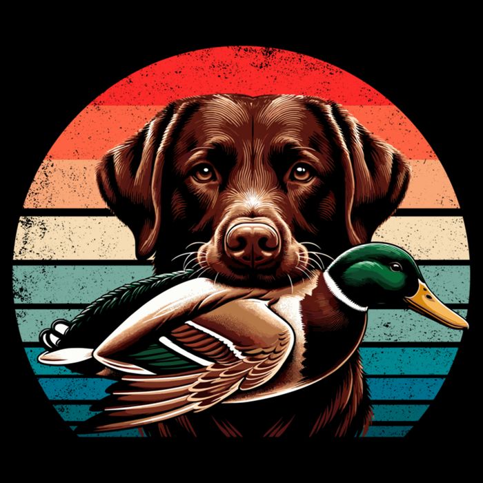 Labrador Retriever With Mallard Duck Hunting Gift Youth Performance Sprint T-Shirt
