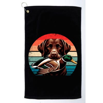 Labrador Retriever With Mallard Duck Hunting Gift Golf Towel