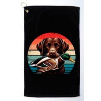 Labrador Retriever With Mallard Duck Hunting Gift Golf Towel
