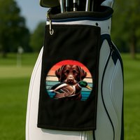 Labrador Retriever With Mallard Duck Hunting Gift Golf Towel