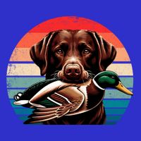Labrador Retriever With Mallard Duck Hunting Gift Button