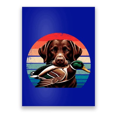 Labrador Retriever With Mallard Duck Hunting Gift Poster
