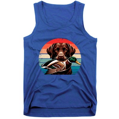 Labrador Retriever With Mallard Duck Hunting Gift Tank Top