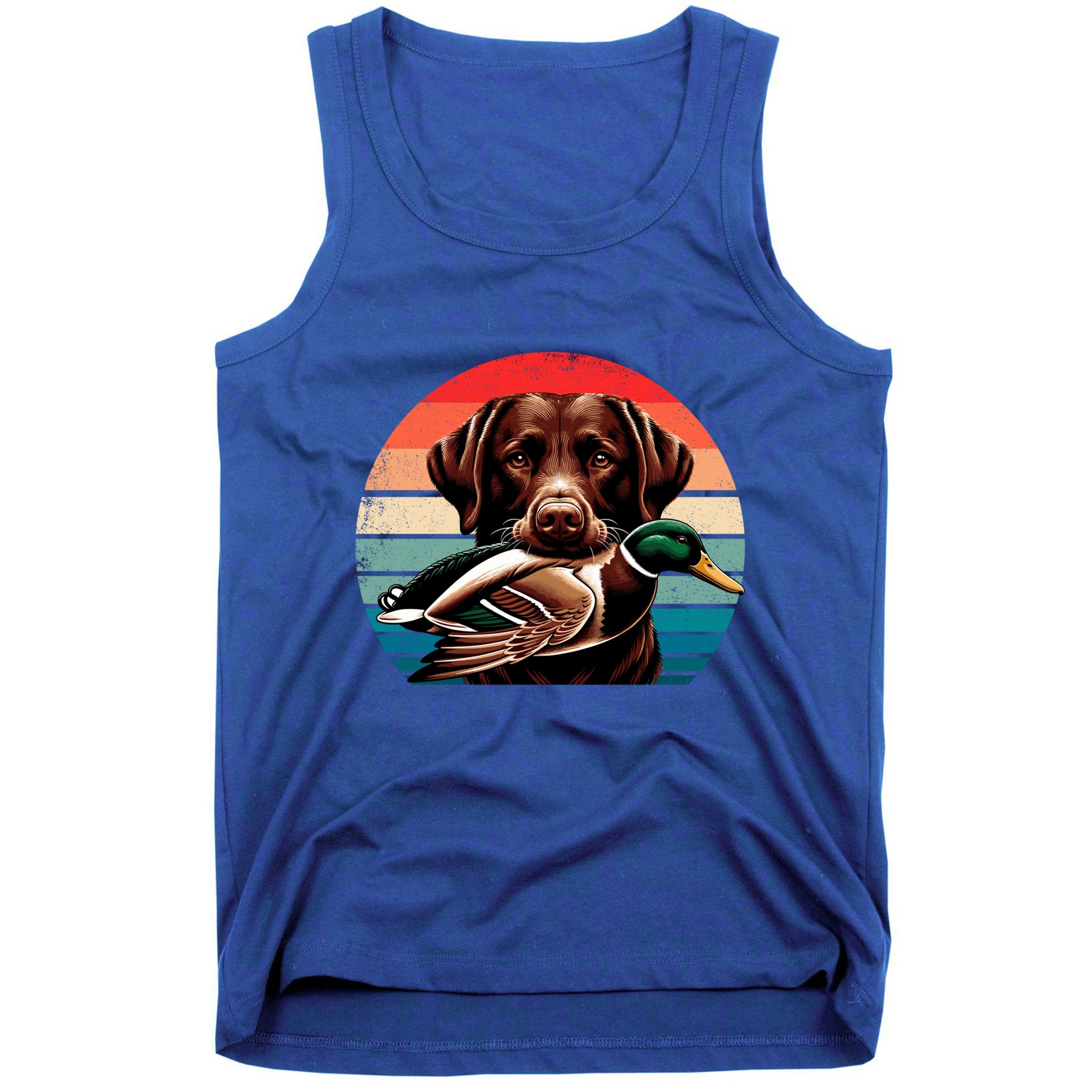 Labrador Retriever With Mallard Duck Hunting Gift Tank Top