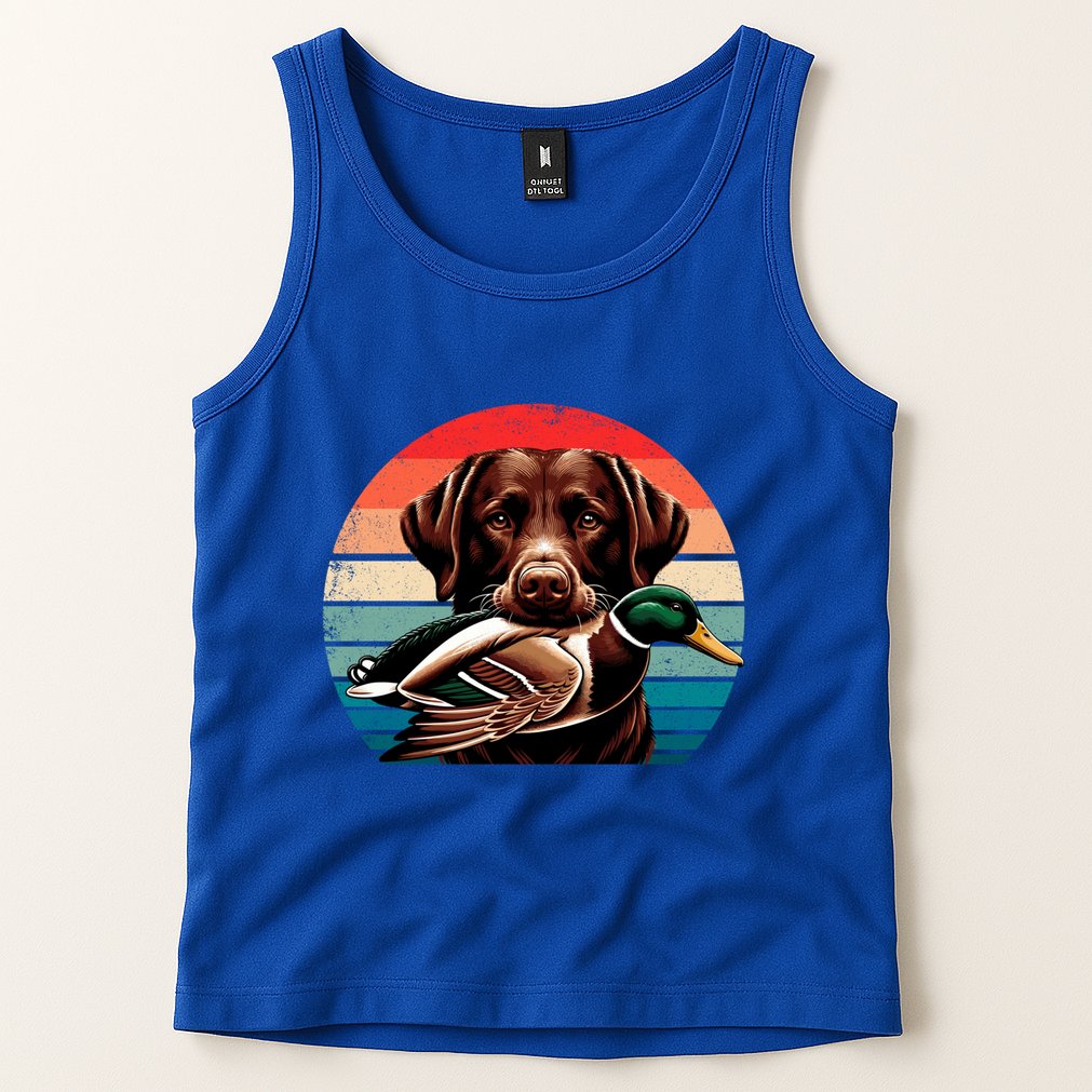 Labrador Retriever With Mallard Duck Hunting Gift Tank Top