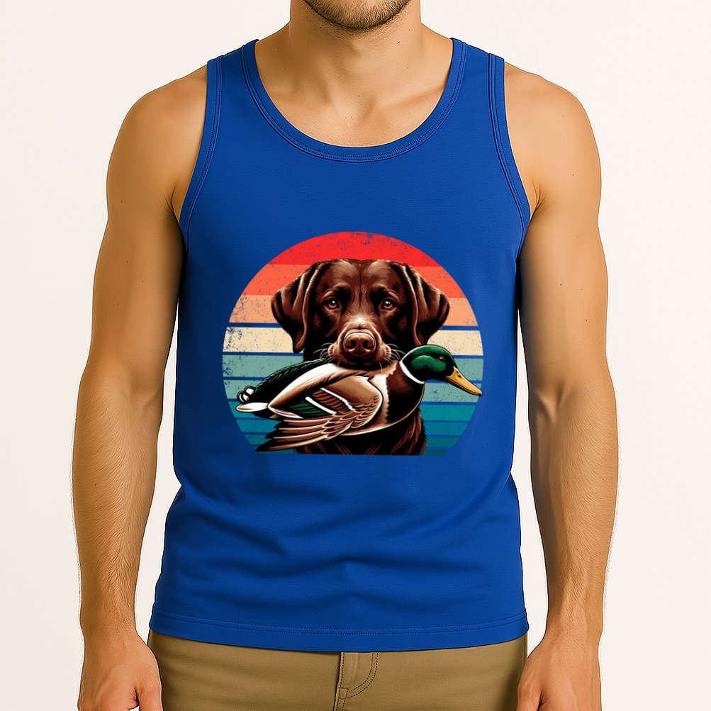 Labrador Retriever With Mallard Duck Hunting Gift Tank Top