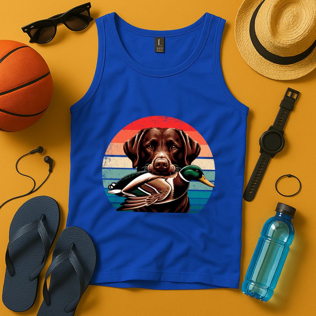 Labrador Retriever With Mallard Duck Hunting Gift Tank Top