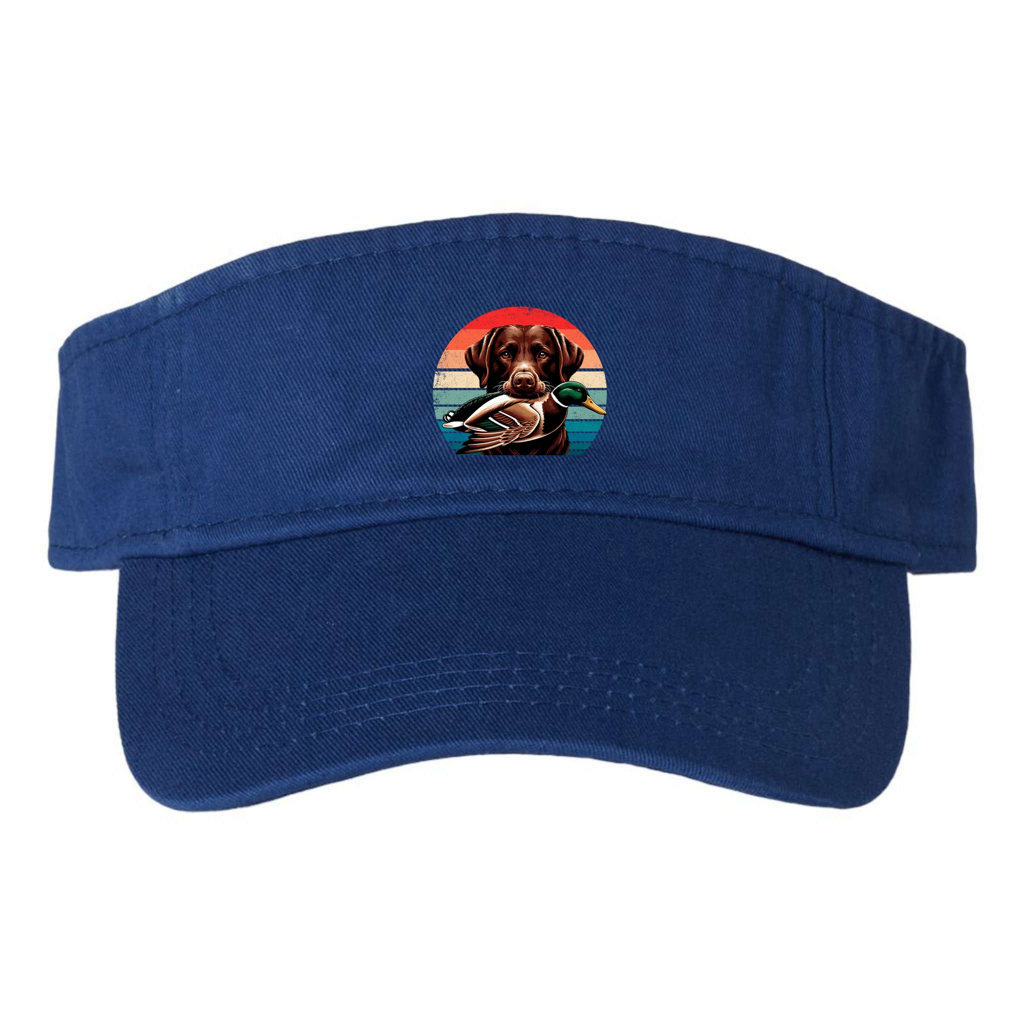 Labrador Retriever With Mallard Duck Hunting Gift Visor