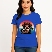 Labrador Retriever With Mallard Duck Hunting Gift Womens T-Shirt
