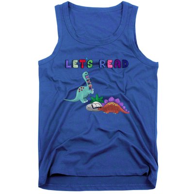 Let’S Read With The Dinosaurs Reading Reader School Gift Tank Top