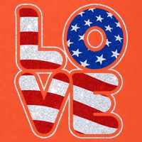LOVE Red White And Blue Stars And Stripes Tie-Dye T-Shirt