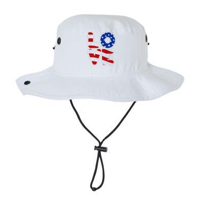 LOVE Red White And Blue Stars And Stripes Legacy Cool Fit Booney Bucket Hat