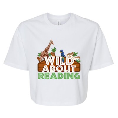 Love Reading Wild About Books Gift Teachers Gift Cool Gift Bella+Canvas Jersey Crop Tee