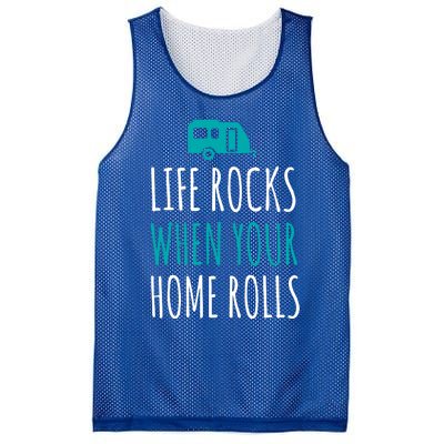 Life Rocks When Your Home Rolls Gift Rv Camper Life Mesh Reversible Basketball Jersey Tank