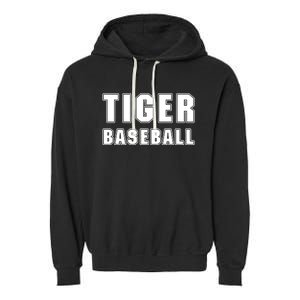 Larry Ragland Wearing Tiger Baseball Garment-Dyed Fleece Hoodie