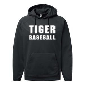 Larry Ragland Wearing Tiger Baseball Performance Fleece Hoodie