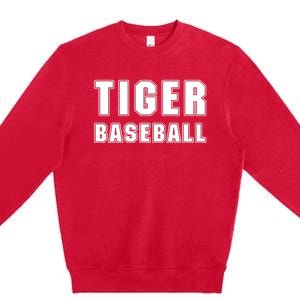 Larry Ragland Wearing Tiger Baseball Premium Crewneck Sweatshirt