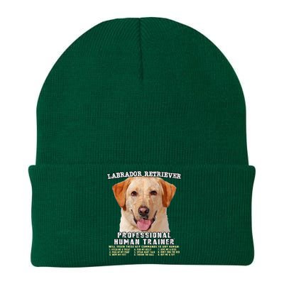 Labrador Retriever Yellow Lab Professional Human Trainer Knit Cap Winter Beanie