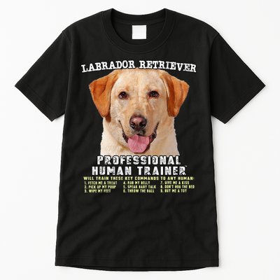 Labrador Retriever Yellow Lab Professional Human Trainer Tall T-Shirt