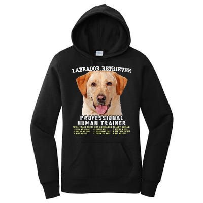 Labrador Retriever Yellow Lab Professional Human Trainer Women's Pullover Hoodie