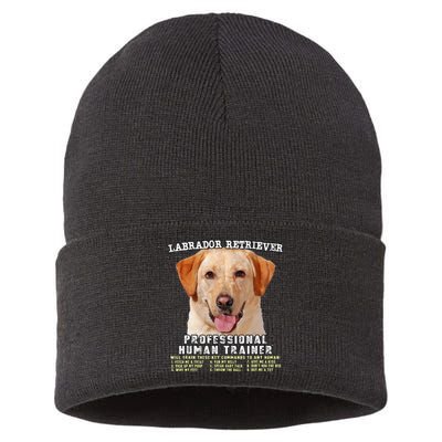 Labrador Retriever Yellow Lab Professional Human Trainer Sustainable Knit Beanie