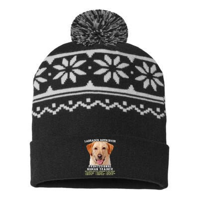 Labrador Retriever Yellow Lab Professional Human Trainer USA-Made Snowflake Beanie