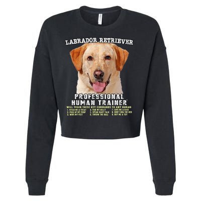 Labrador Retriever Yellow Lab Professional Human Trainer Cropped Pullover Crew