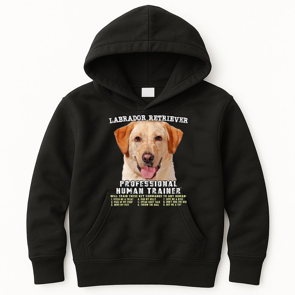 Labrador Retriever Yellow Lab Professional Human Trainer Kids Hoodie
