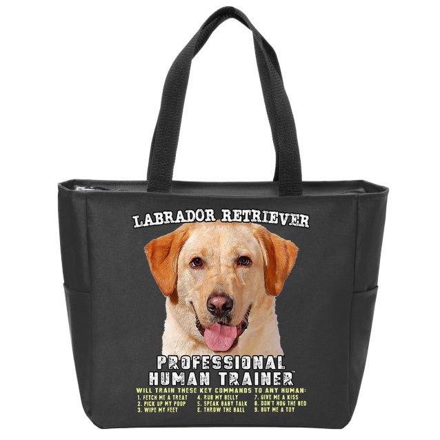 Labrador Retriever Yellow Lab Professional Human Trainer Zip Tote Bag