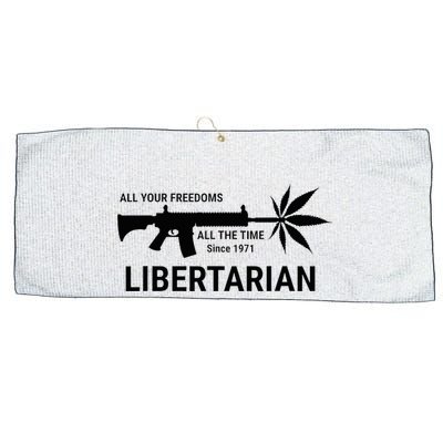 Libertarian Since 1971 All Your Freedoms All The Time Large Microfiber Waffle Golf Towel