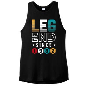 Legend Since 1982 40th Birthday Celebration Ladies PosiCharge Tri-Blend Wicking Tank