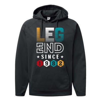 Legend Since 1982 40th Birthday Celebration Performance Fleece Hoodie