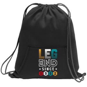 Legend Since 1982 40th Birthday Celebration Sweatshirt Cinch Pack Bag