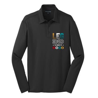 Legend Since 1982 40th Birthday Celebration Silk Touch Performance Long Sleeve Polo